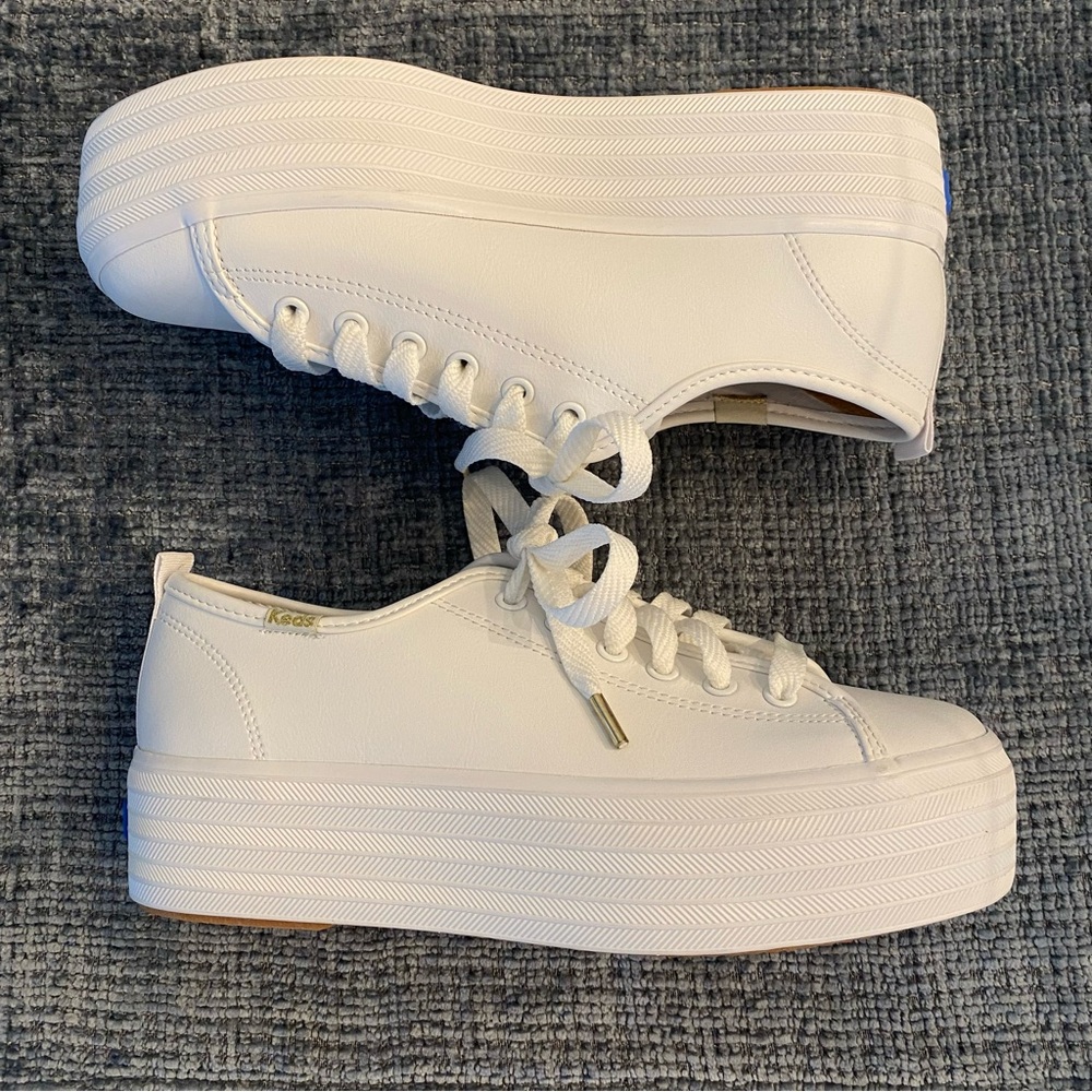 NEW KEDS Triple Up Leather Sneakers